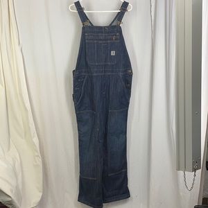Carhartt Women's Dark Blue Denim Overalls